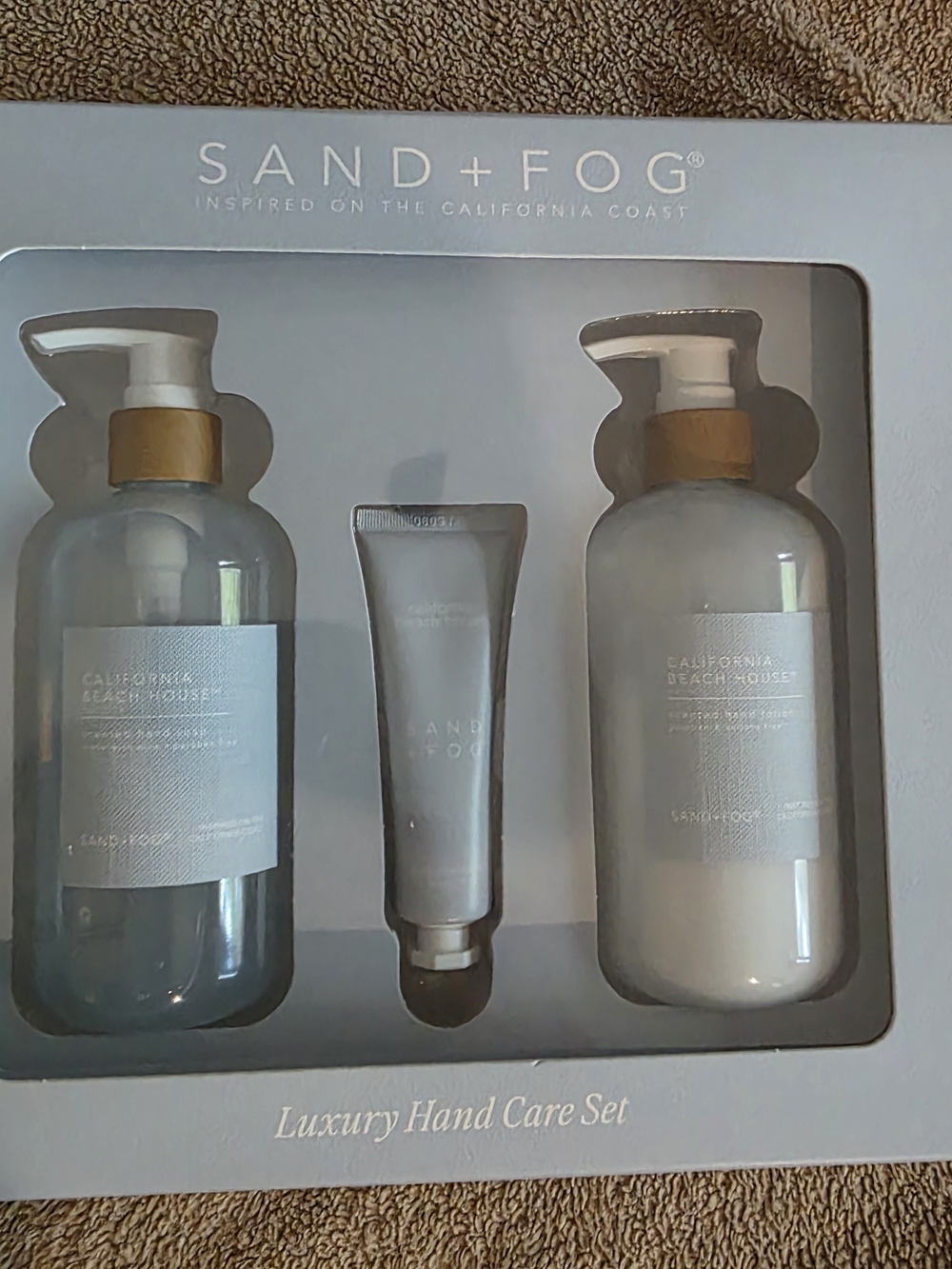 Sand + Fog California Beach House Luxury Hand Set Gift Box Lotion Soap Cream
